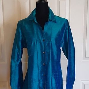 TravelSmith 100% Silk Top/Blouse